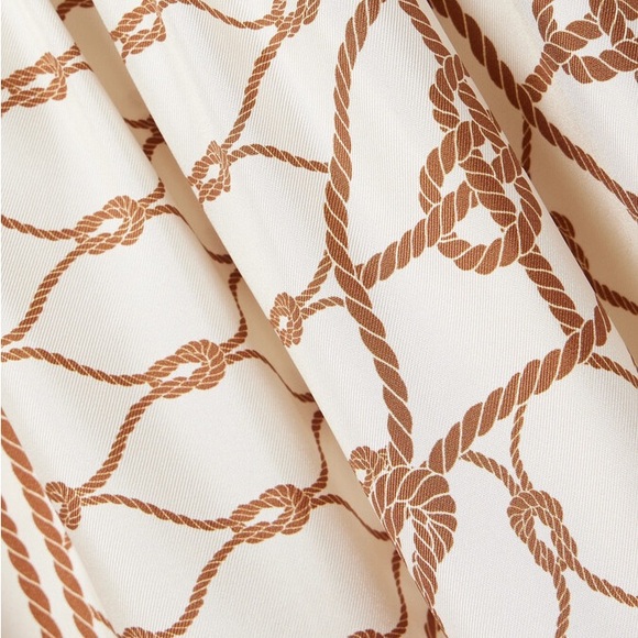 NWT Tory Burch Printed Gathered Silk-twill Maxi Dress - Neutrals $998 00 - Picture 3 of 11